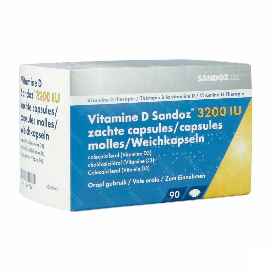 Vitamine D Sandoz 3200iu Caps Molle 90