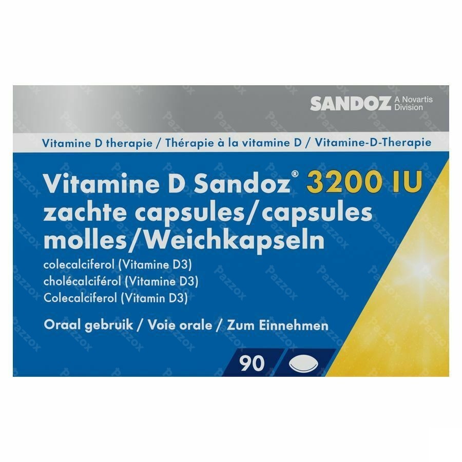Vitamine D Sandoz 3200iu Caps Molle 90