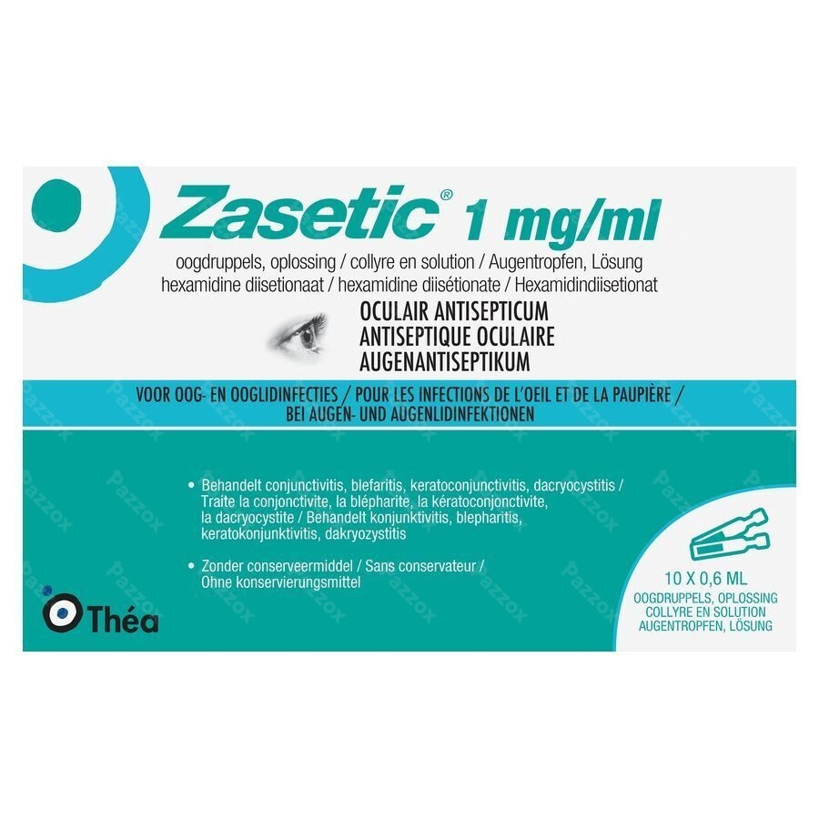 Zasetic 1mg/ml Sol Ud Gutt Oculaires 10x0,6ml