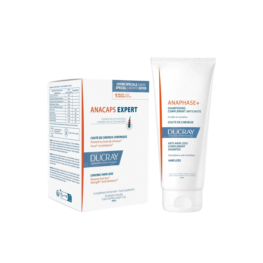 Ducray Anacaps Expert 90 Capsules + Anaphase+ Shampooing 100ml Promo