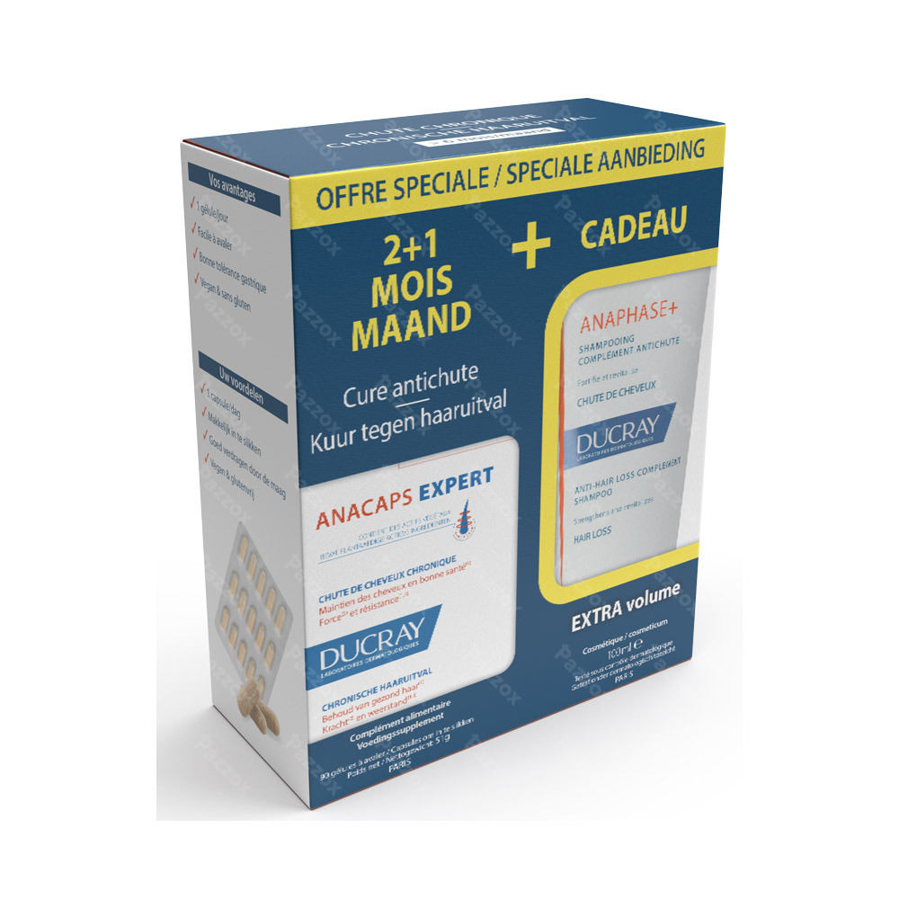 Ducray Anacaps Expert 90 Capsules + Anaphase+ Shampooing 100ml Promo