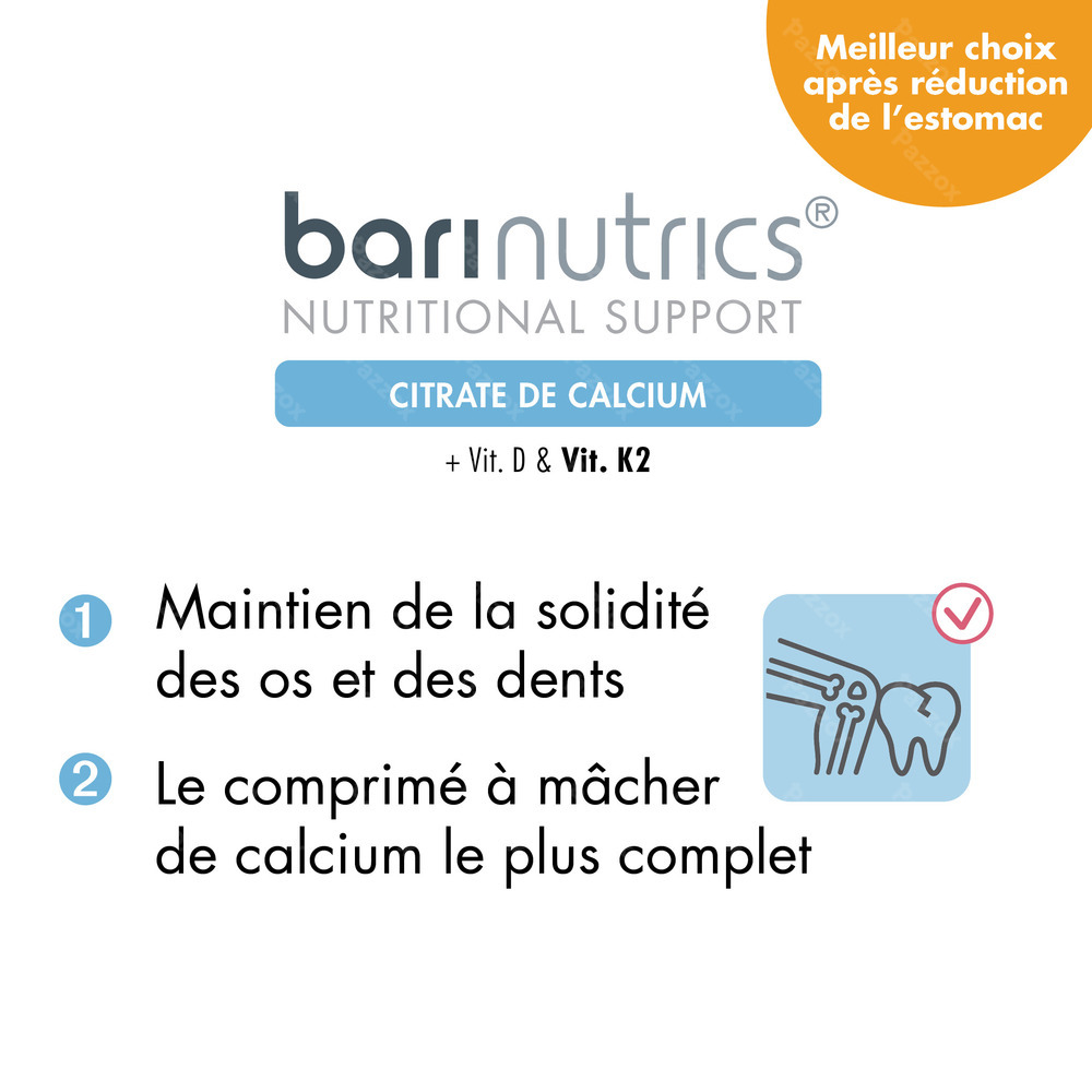 BariNutrics Cirate Calcium+k2 Cerise Comprimés Croquer 90