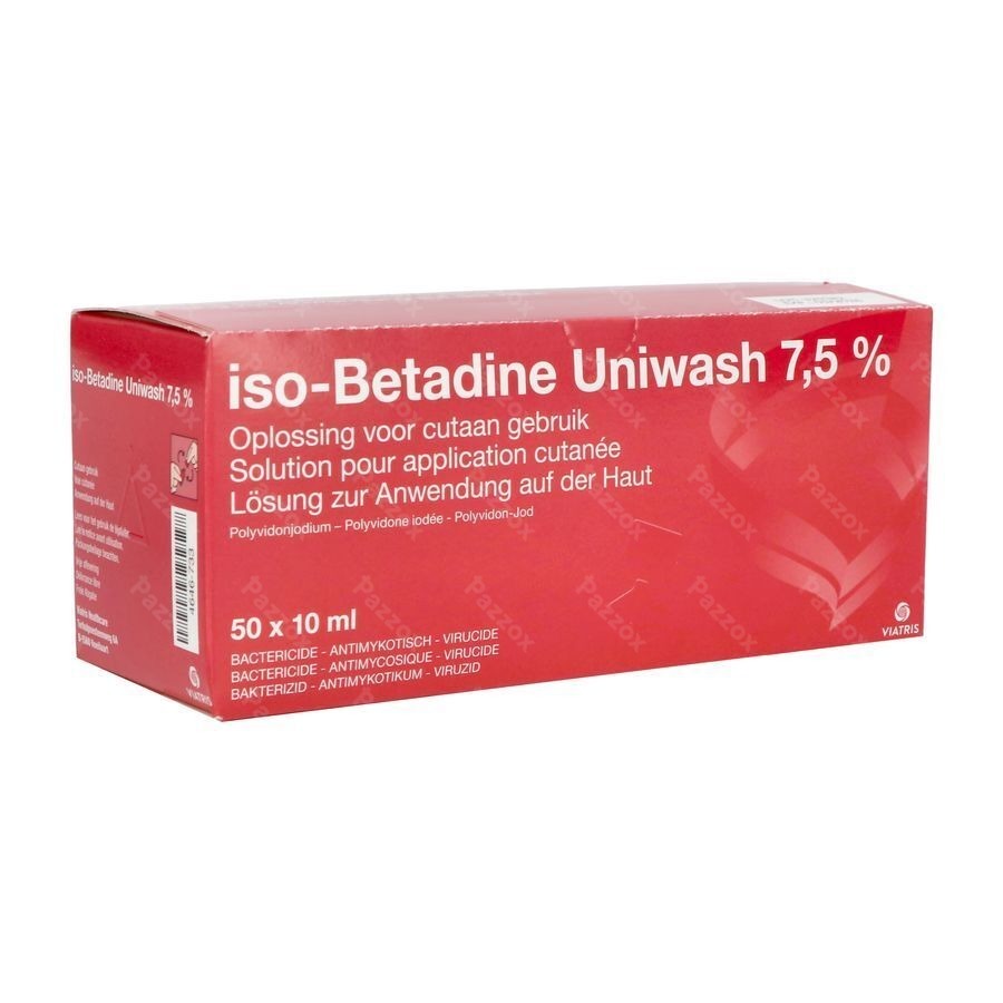 ISO BETADINE UNIWASH 7,5% 50X10 ML NF