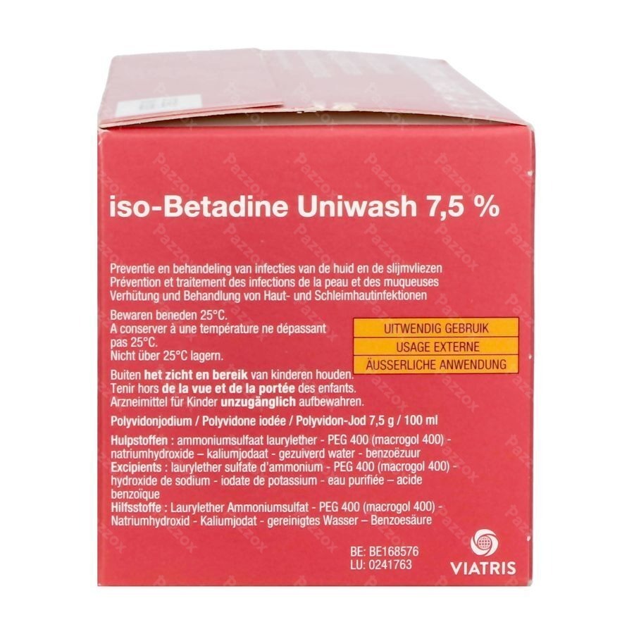 ISO BETADINE UNIWASH 7,5% 50X10 ML NF