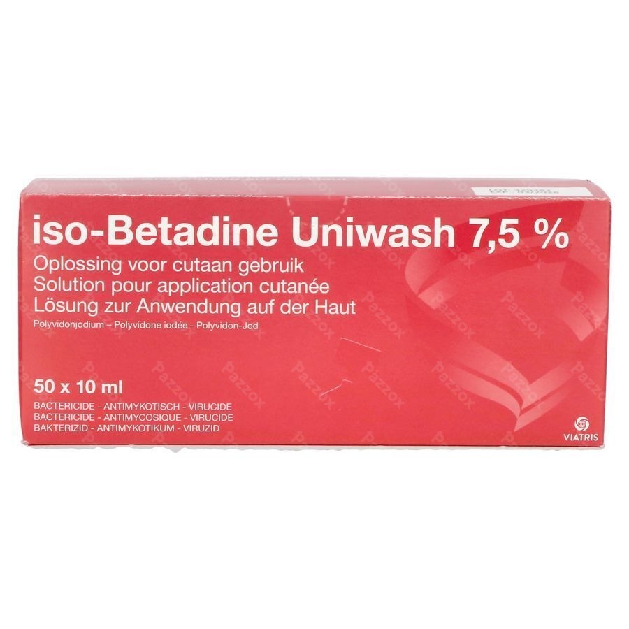 ISO BETADINE UNIWASH 7,5% 50X10 ML NF