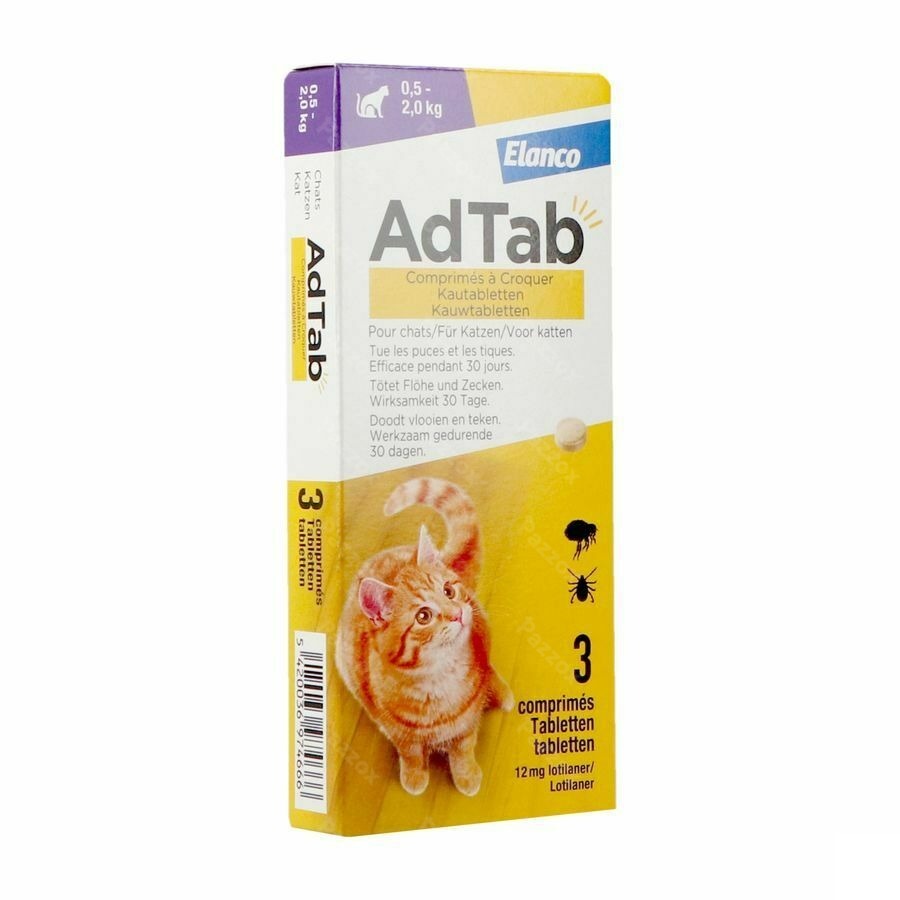 Adtab 12mg Chat >0,5kg-2kg Comp A Croquer 3