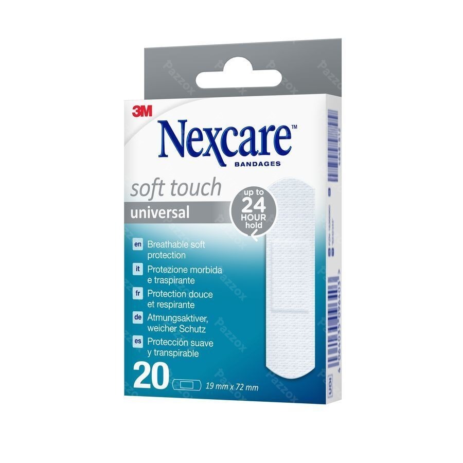 Nexcare 3m Soft Touch Universal 19mmx72mm Strips20
