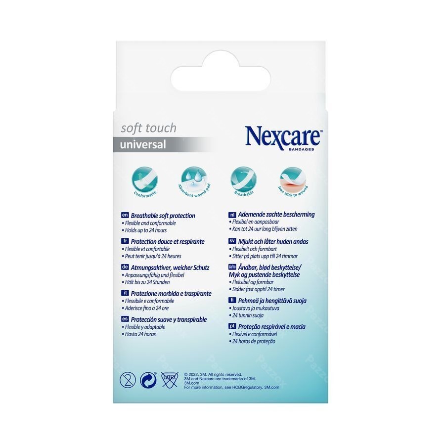 Nexcare 3m Soft Touch Universal 19mmx72mm Strips20