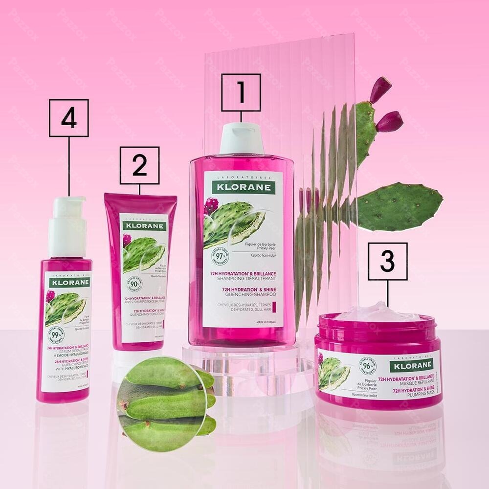 Klorane Hydratation & Brillance Shampoing Désaltérant - au Figuier de Barbarie 200 ml