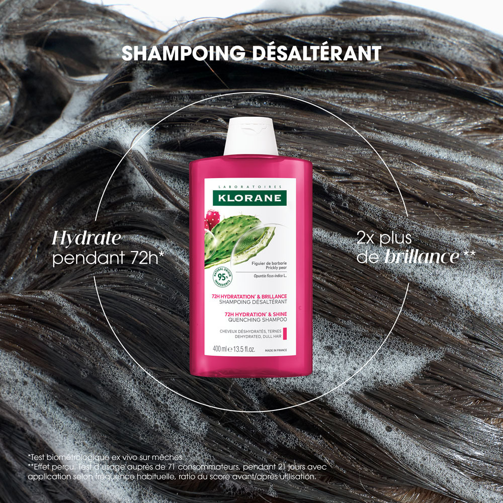 Klorane Hydratation & Brillance Shampoing Désaltérant au Figuier de Barbarie 400 ml