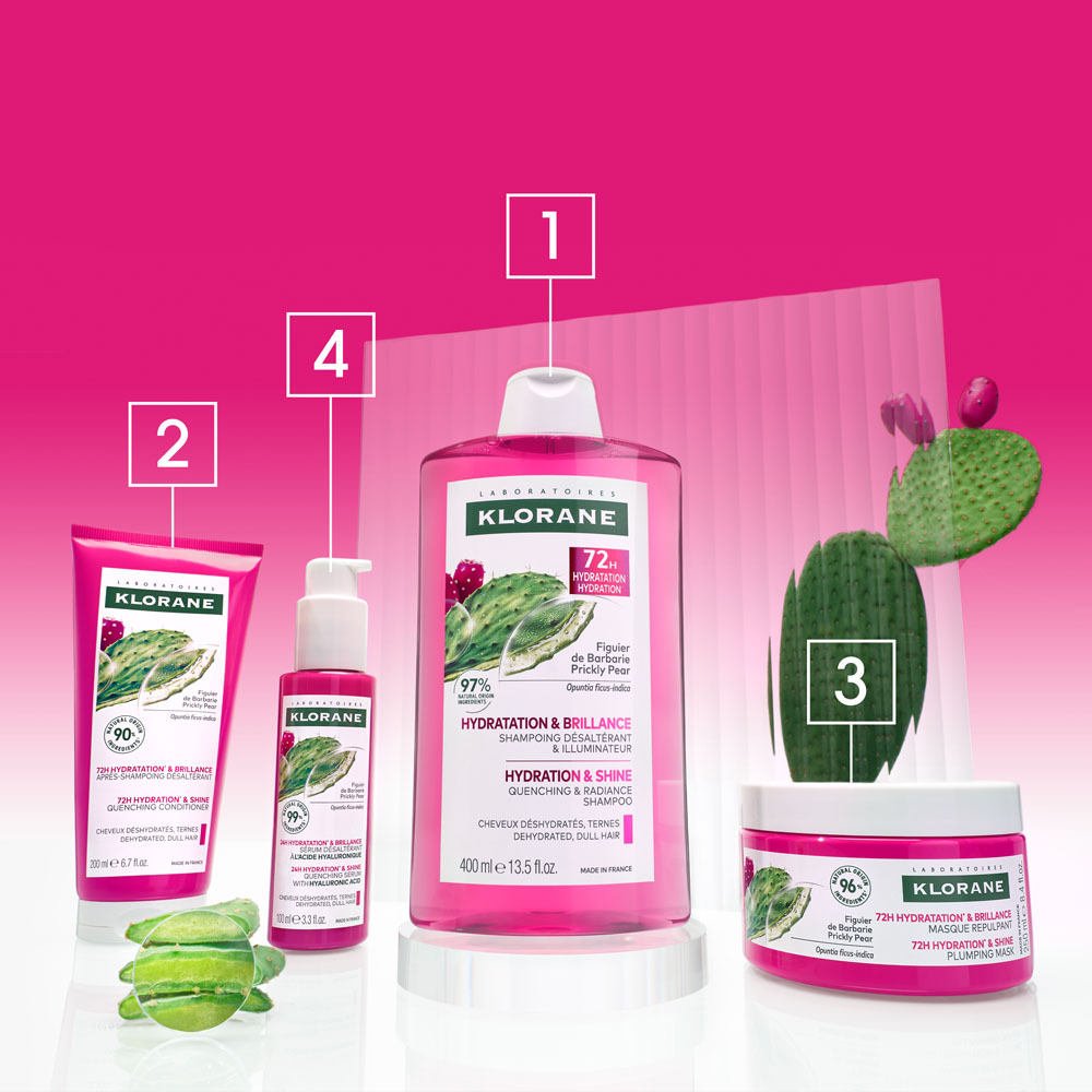 Klorane Hydratation & Brillance Shampoing Désaltérant au Figuier de Barbarie 400 ml