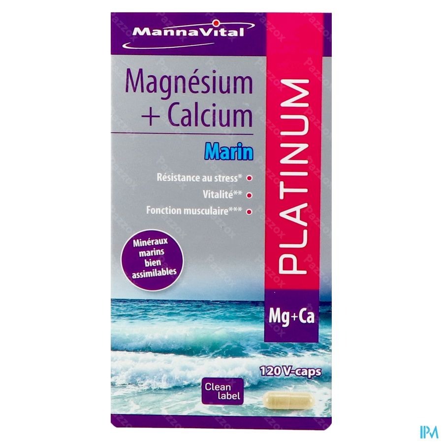 Mannavital Magnesium + Calcium Marin V-caps 120