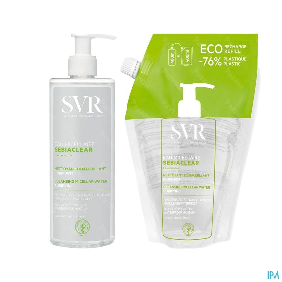 SVR Sebiaclear Eau Micellaire 400ml + Refill 400ml