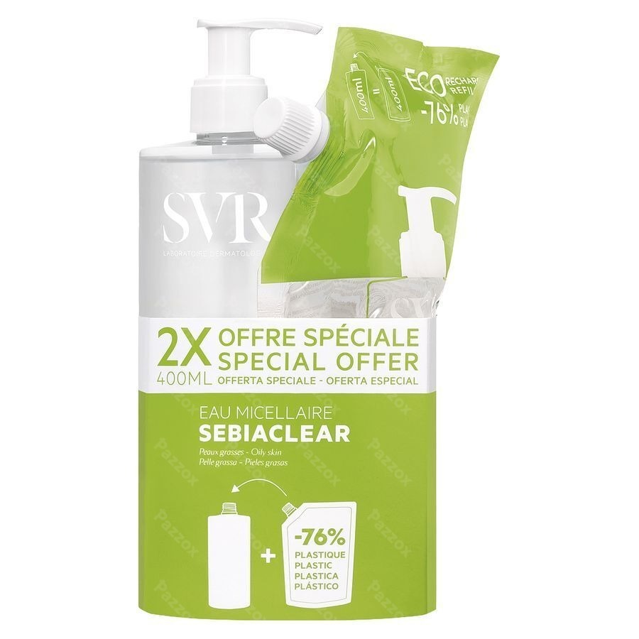 SVR Sebiaclear Eau Micellaire 400ml + Refill 400ml