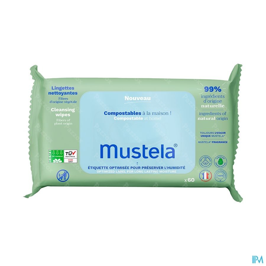 Mustela Lingettes Nettoyantes Parfumees 60