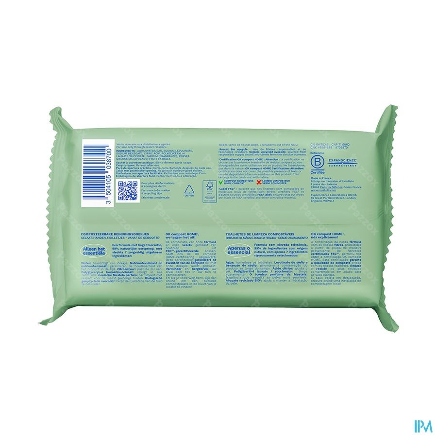 Mustela Lingettes Nettoyantes Parfumees 60