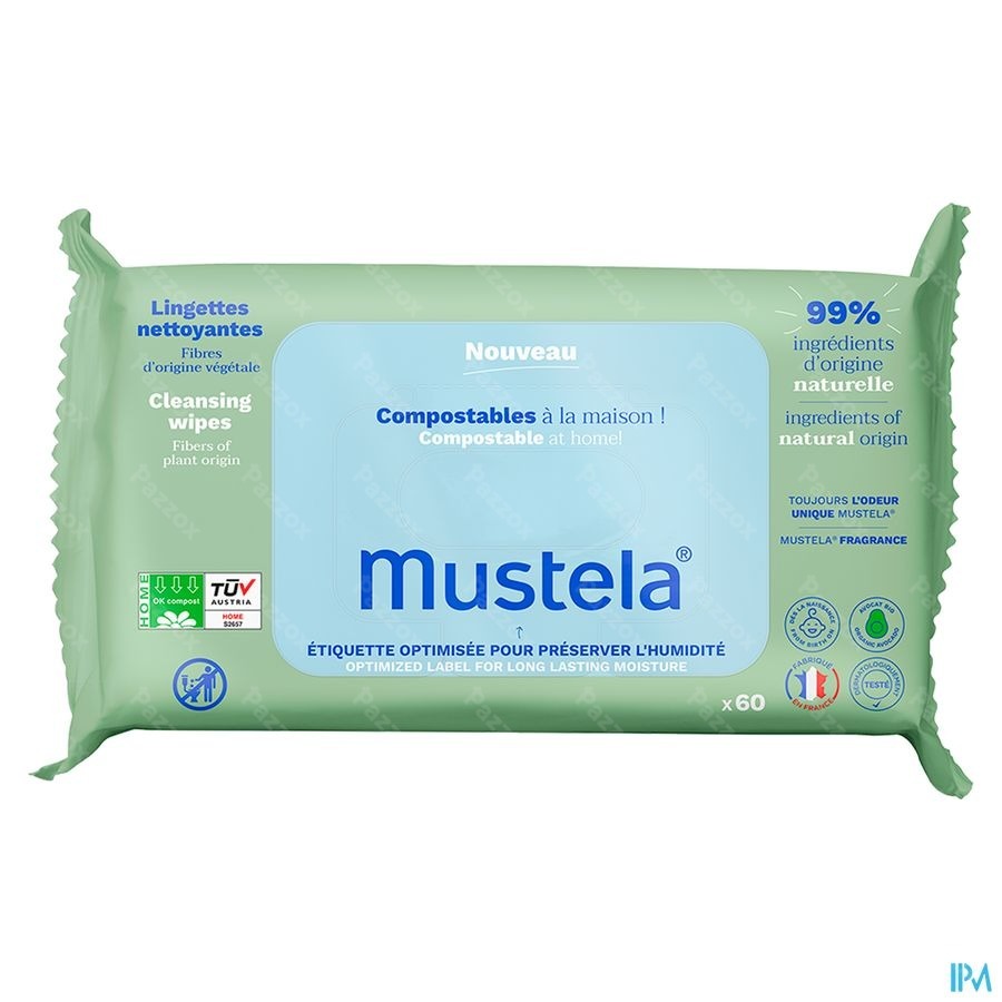 Mustela Lingettes Nettoyantes Parfumees 60