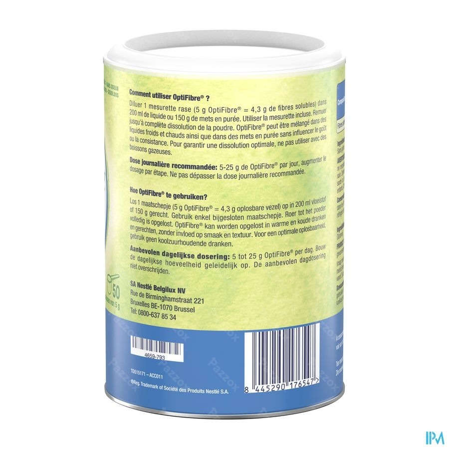 Optifibre Pdr 250g - Pazzox, pharmacie en ligne pas de soucis