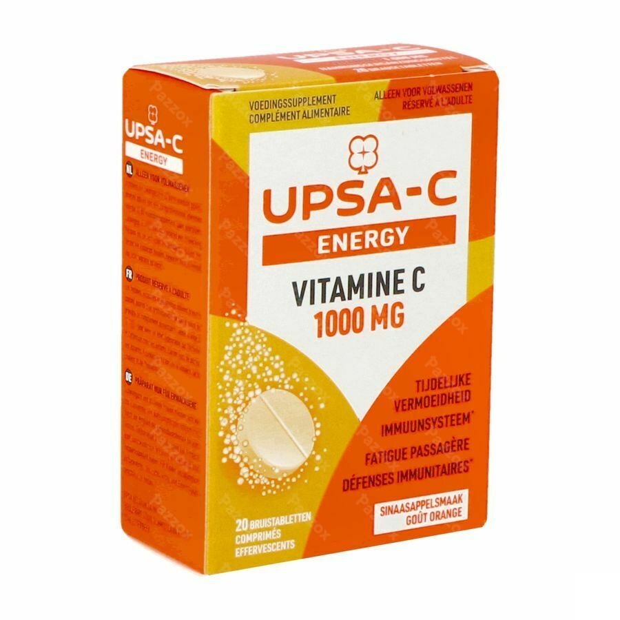 Upsa C Energy 1000mg 20 Comprimés Effervescents