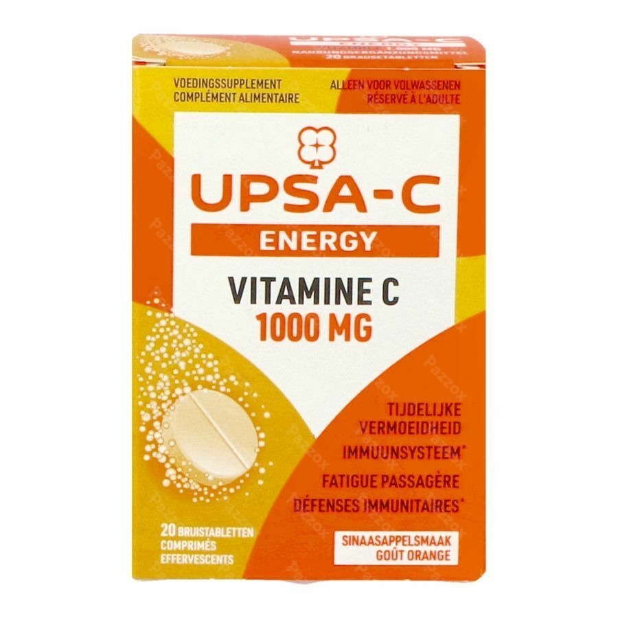 Upsa C Energy 1000mg 20 Comprimés Effervescents