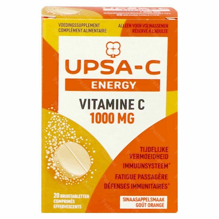 Upsa C Energy 1000mg 20 Comprimés Effervescents