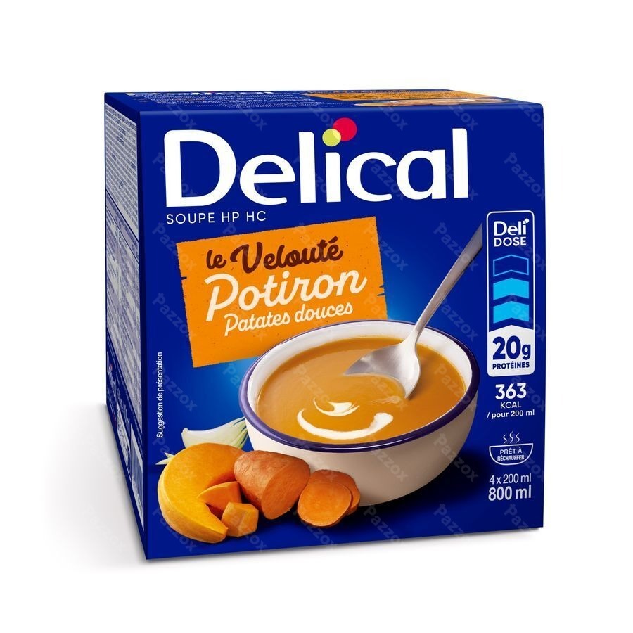 Delical Soupe Vel.potiron Patates Douces&cr4x200ml