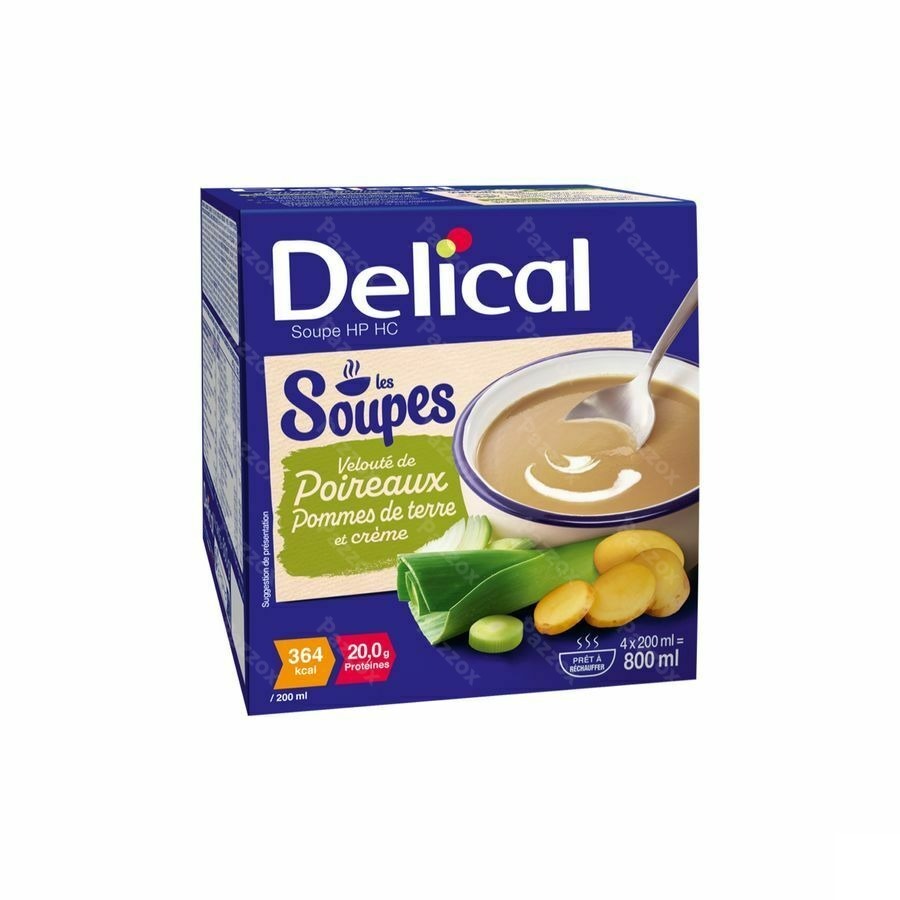 Delical Soupe Veloute Poireaux Pdt & Creme 4x200ml