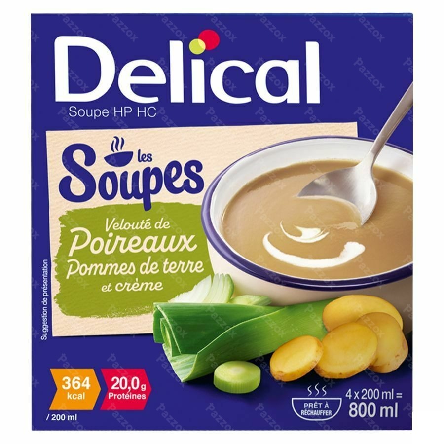 Delical Soupe Veloute Poireaux Pdt & Creme 4x200ml
