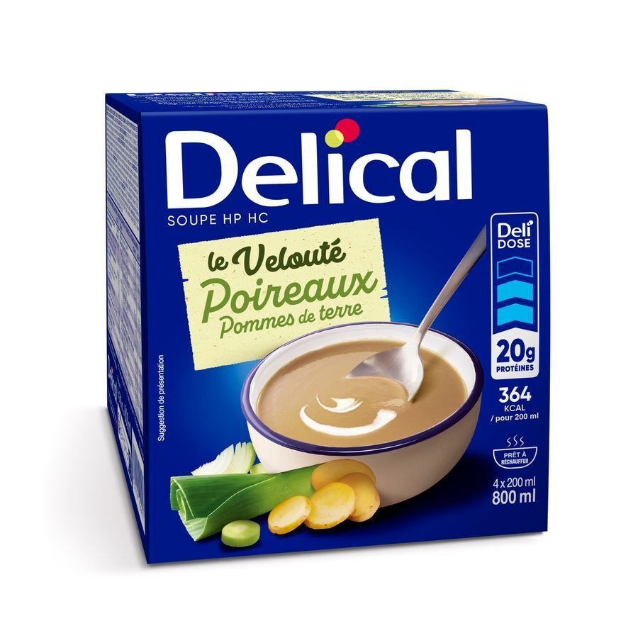 Delical Soupe Veloute Poireaux Pdt & Creme 4x200ml