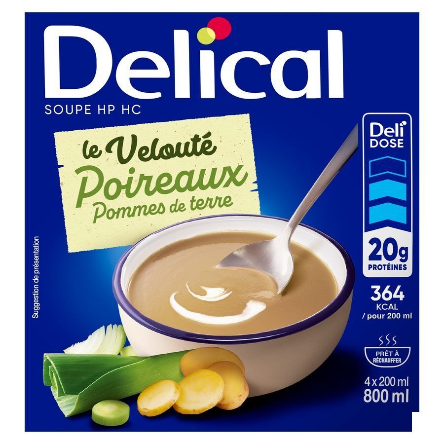 Delical Soupe Veloute Poireaux Pdt & Creme 4x200ml