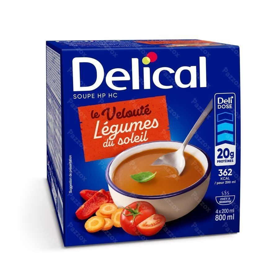 Delical Soupe Veloute Legumes Soleil 4x200ml