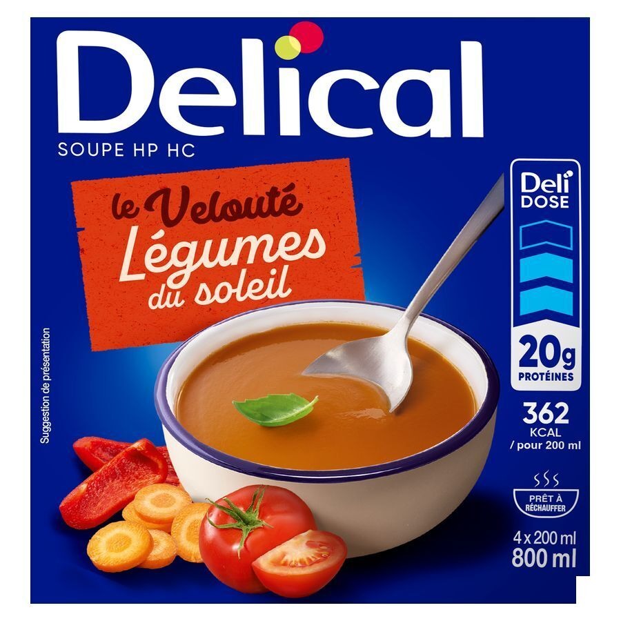 Delical Soupe Veloute Legumes Soleil 4x200ml