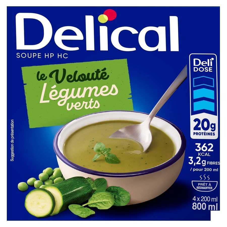 Delical Soupe Veloute Legumes Verts 4x200ml