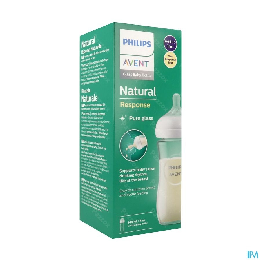 Avent Natural Response 3.0 Biberon 240 ml Verre