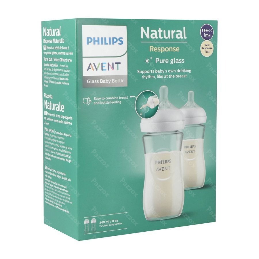 Avent Natural Response 3.0 Biberon Duo 2x240ml Verre