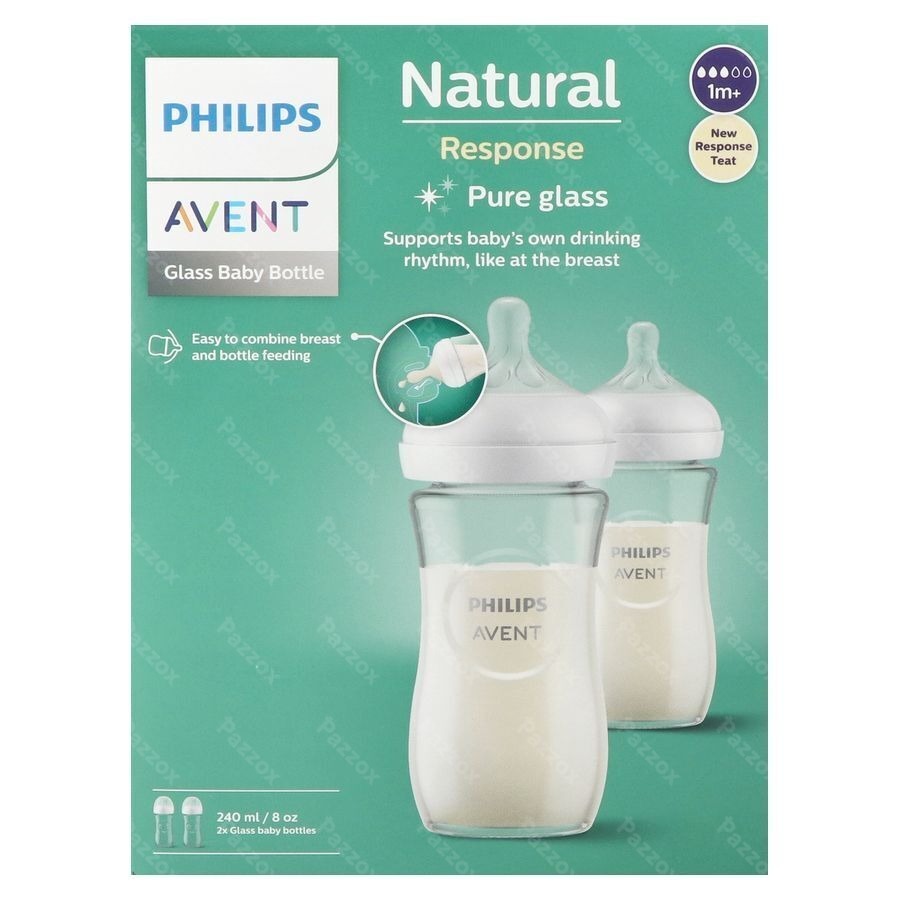 Avent Natural Response 3.0 Biberon Duo 2x240ml Verre