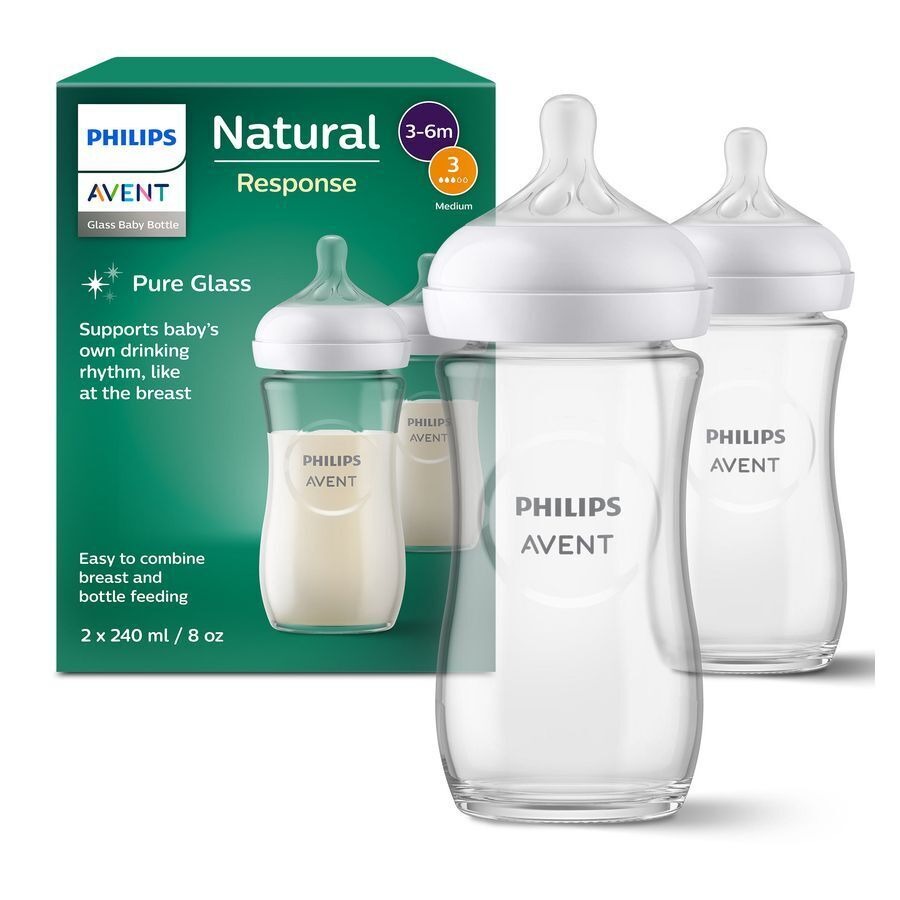 Avent Natural Response 3.0 Biberon Duo 2x240ml Verre