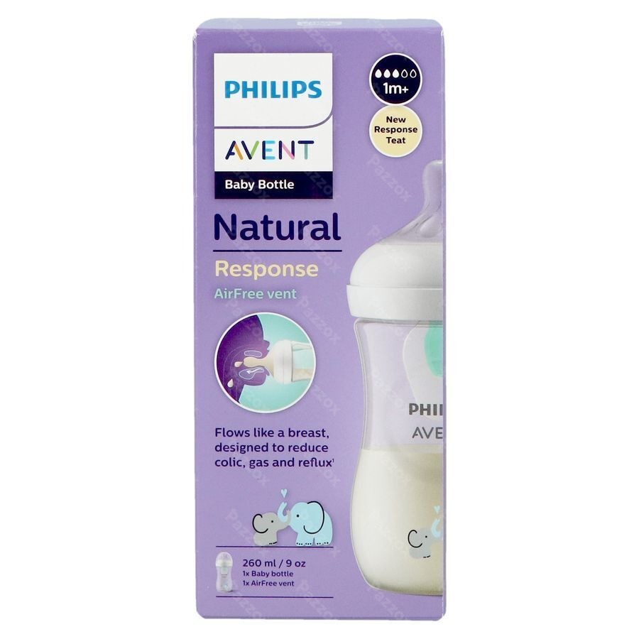 Avent Natural Response Airfree Biberon Elephant 260ml