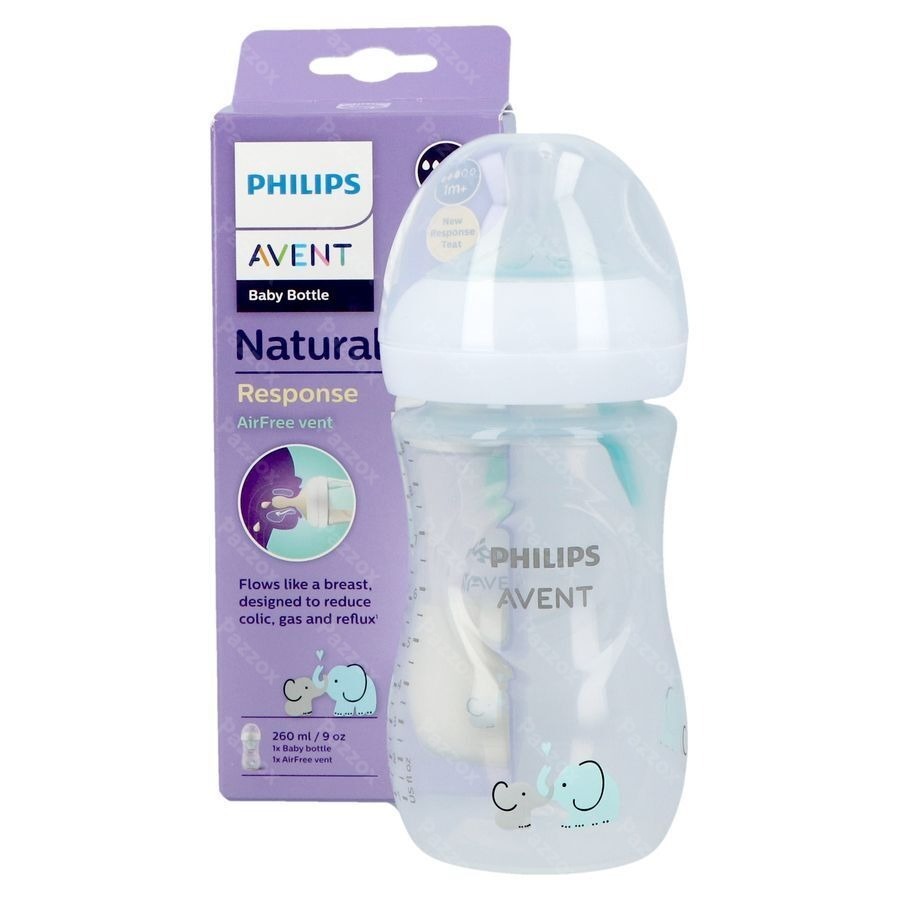 Avent Natural Response Airfree Biberon Elephant 260ml