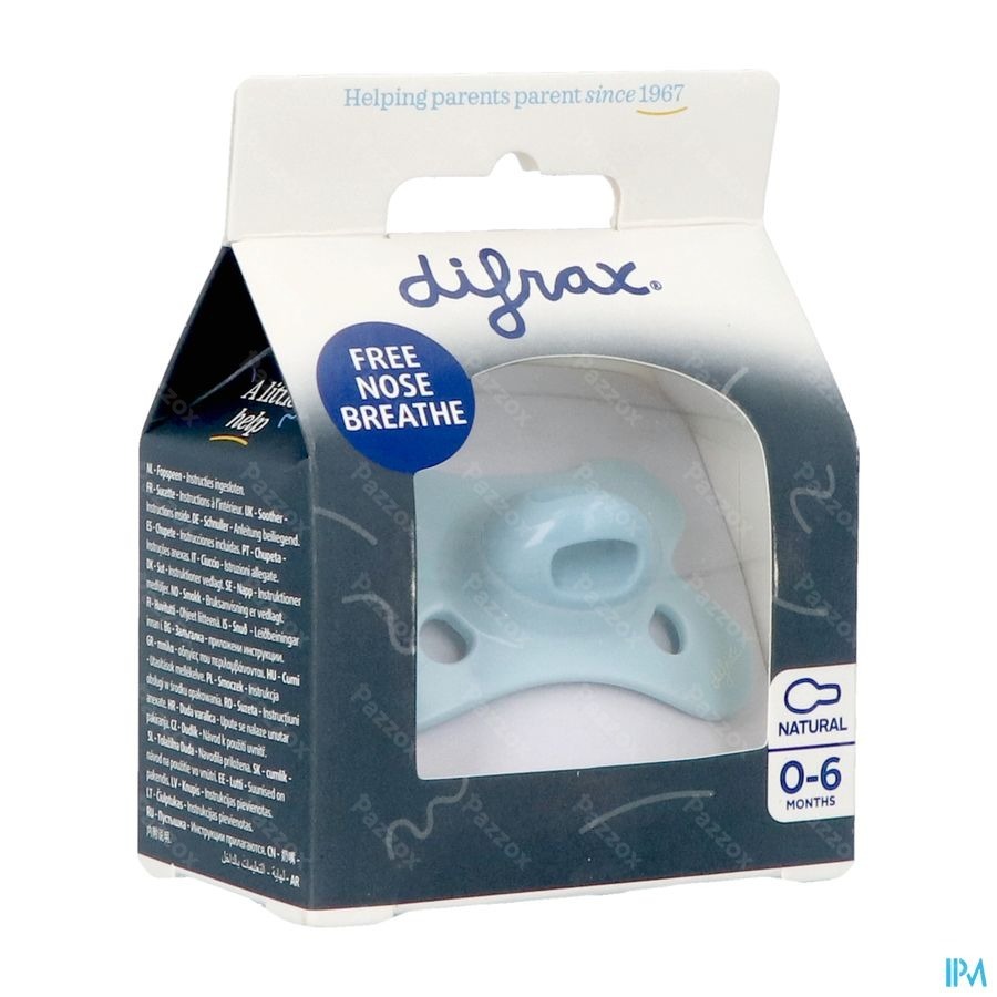 Difrax Sucette Natural 0-6m Special Edition Blue