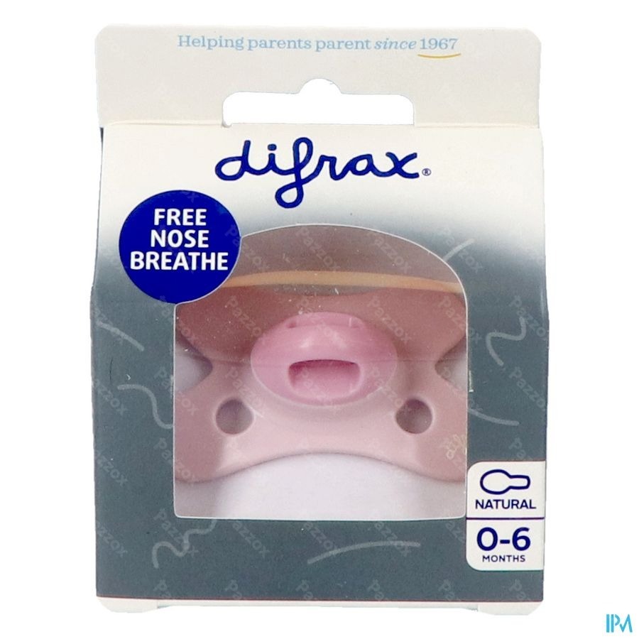 Difrax Sucette Natural 0-6m Spec Edit Rose Quartz