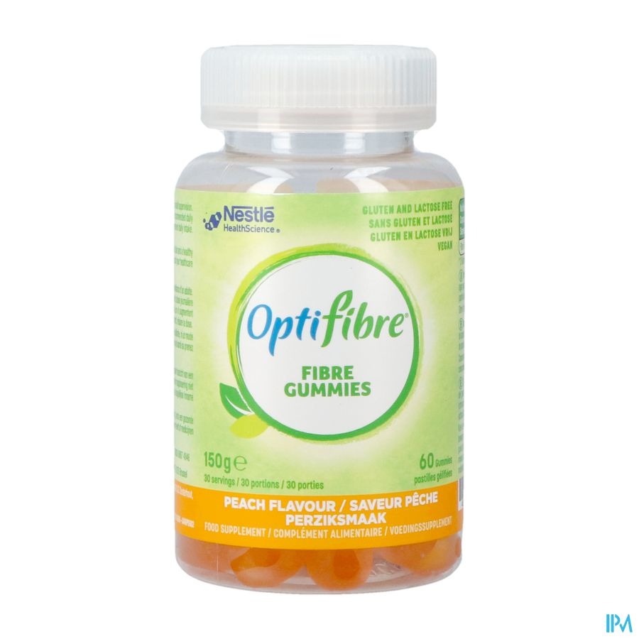 Nestle Optifibre Fibre Peche Gommes 60