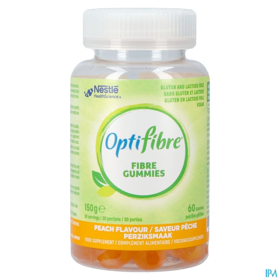 Nestle Optifibre Fibre Peche Gommes 60