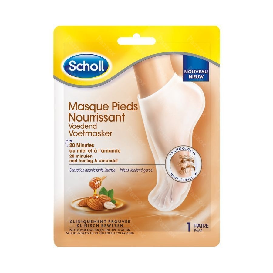 Scholl Masque Pieds Miel&amande 30g