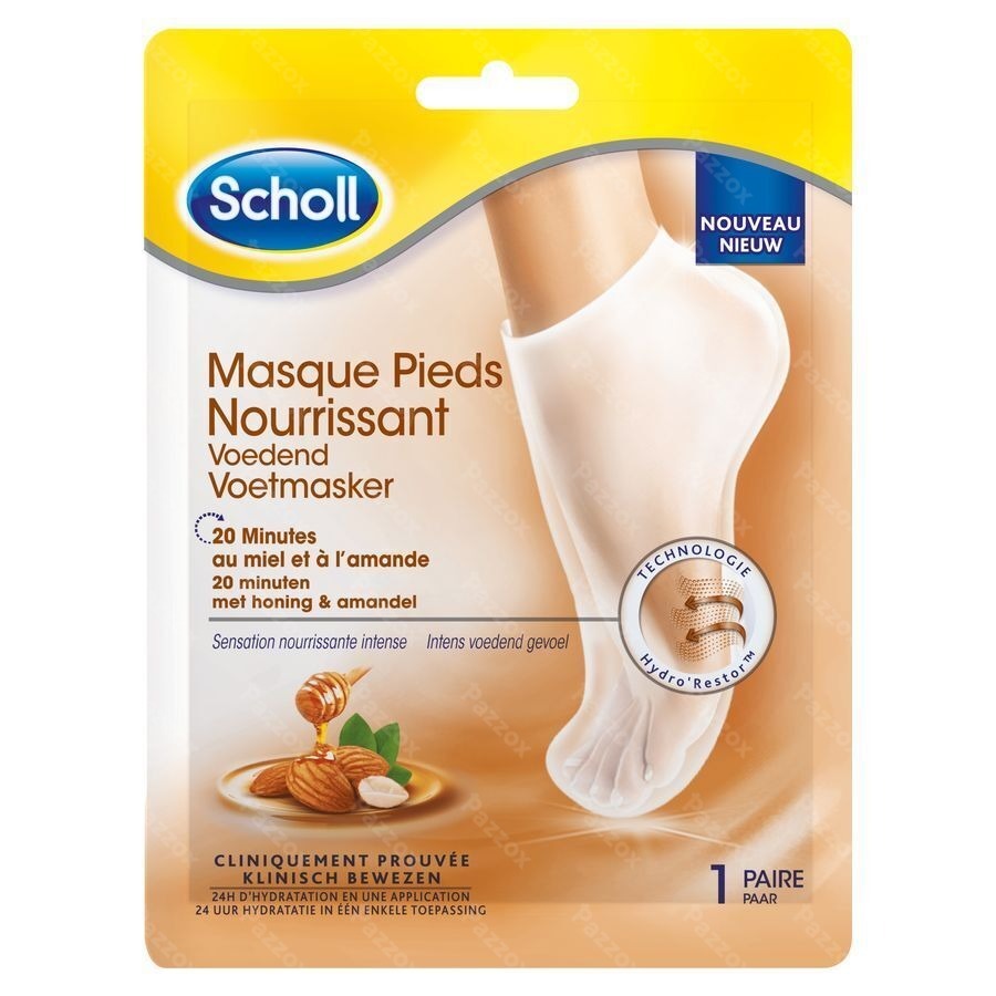Scholl Masque Pieds Miel&amande 30g