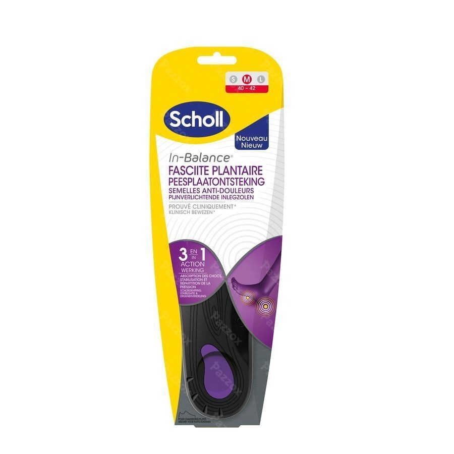 Scholl Semelles A/douleur Faciite Plant. M 1 Paire