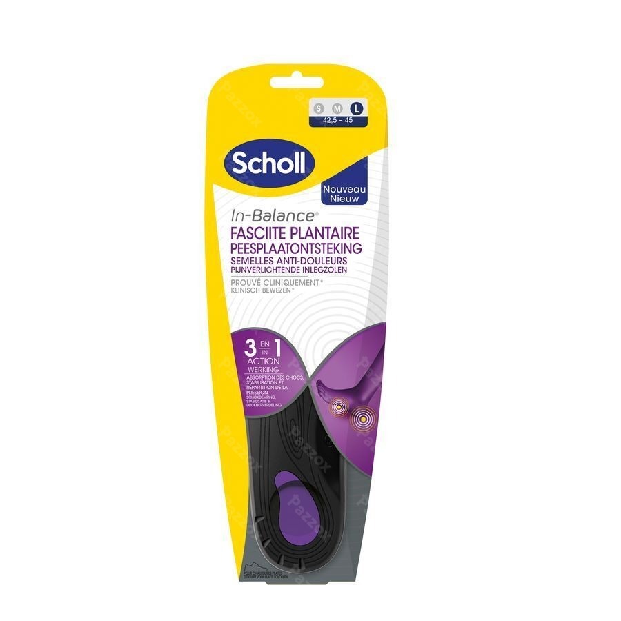 Scholl Semelles A/douleur Faciite Plant. l 1 Paire