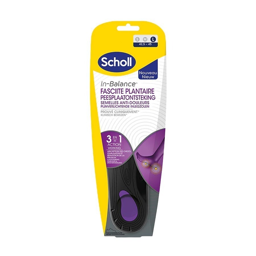 Scholl Semelles A/douleur Faciite Plant. l 1 Paire