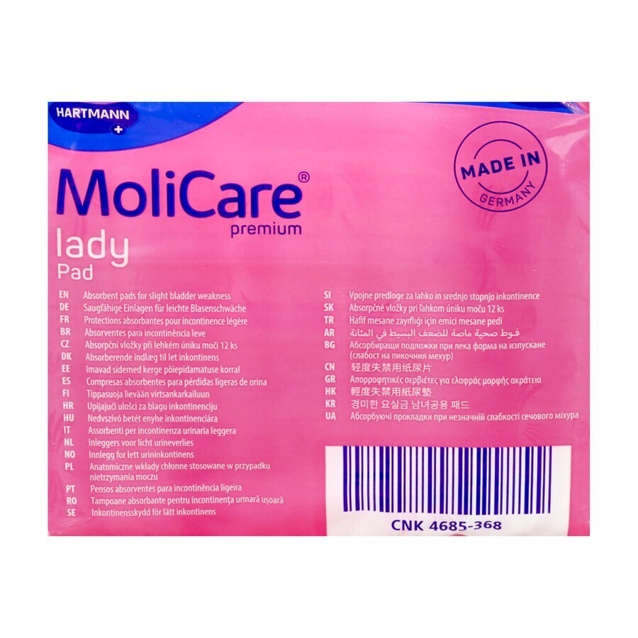 Molicare Premium Lady Pad 1,5 Drops 12 Pièces