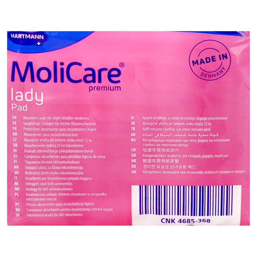 Molicare Premium Lady Pad 1,5 Drops 12 Pièces